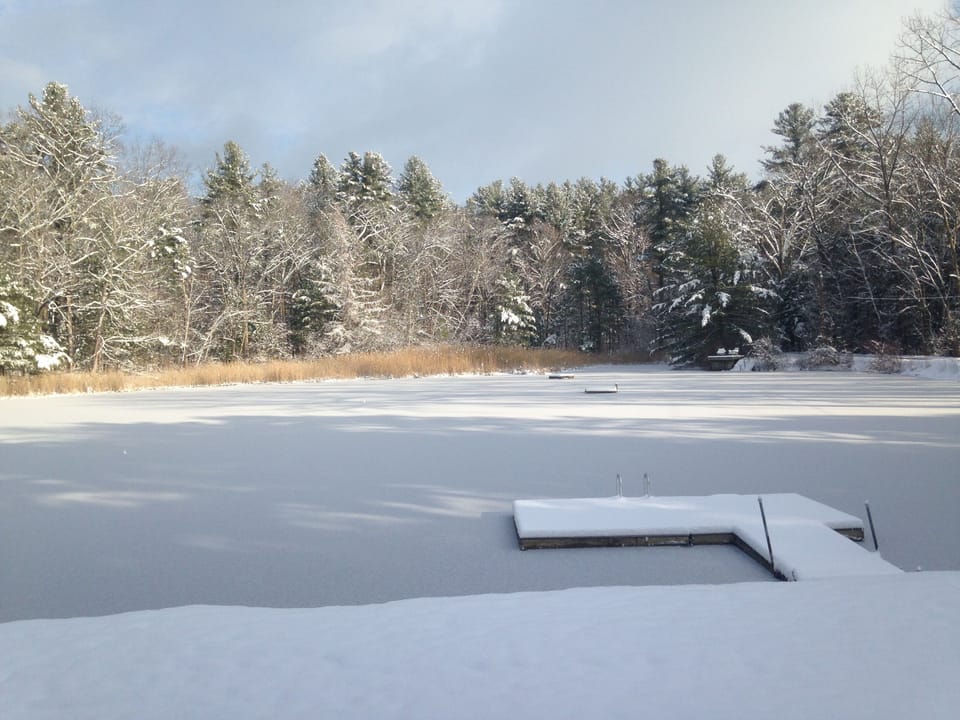 View from the living room in winter
