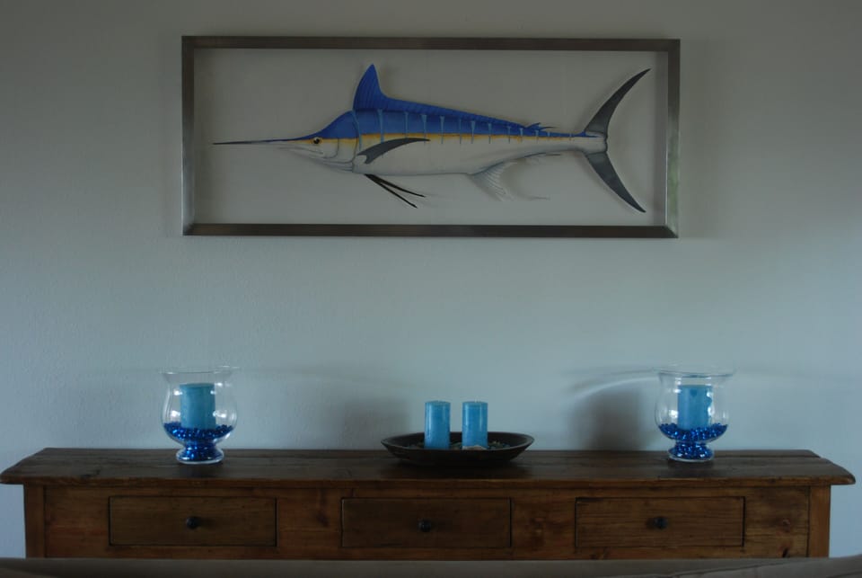 We enjoy local Florida artist's works. Mike Brennan created this large swordfish