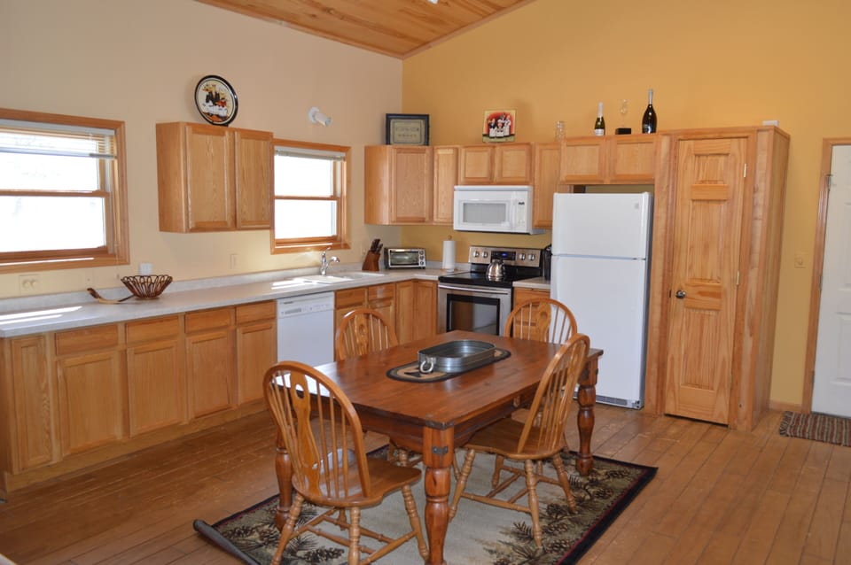 Large open kitchen fully stocked