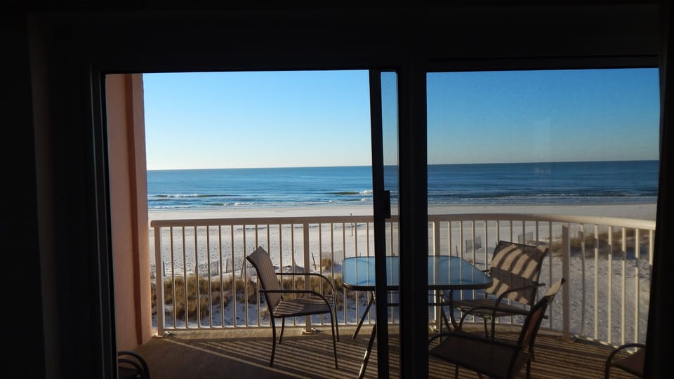 In Condo looking out to Balcony