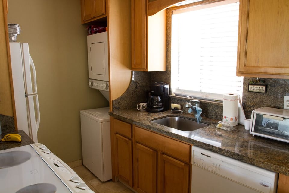 Washer and dryer for your convenience.
