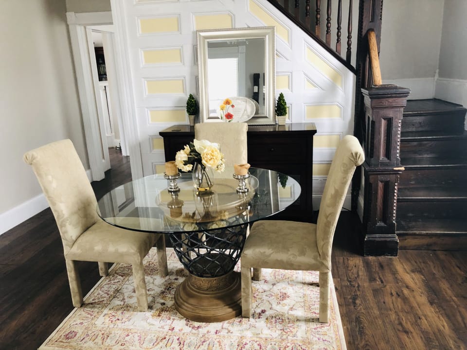 Foyer with extra dining room