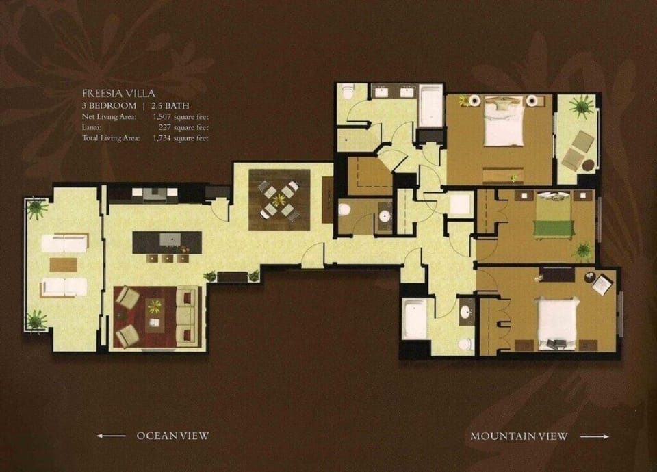 Actual villa is a reverse of this layout