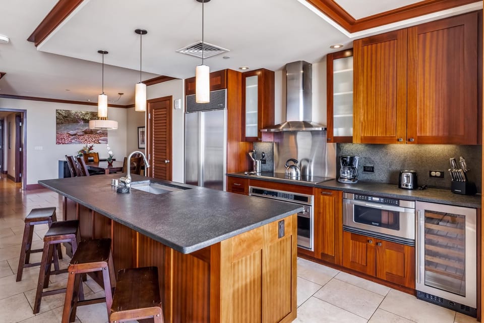 Gourmet kitchen designed by Chef Roy Yamaguchi