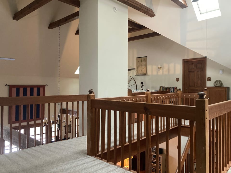 View of the open plan from the other reading nook.