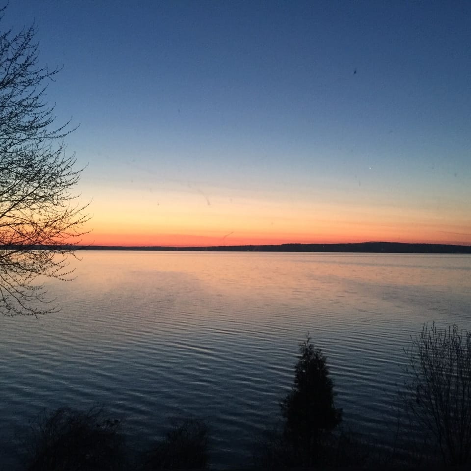 Enjoy a beautiful sunrise on Burt Lake