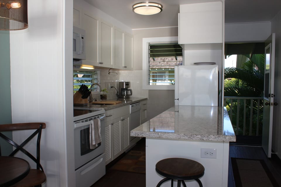 new gourmet kitchen with quartz counter top
