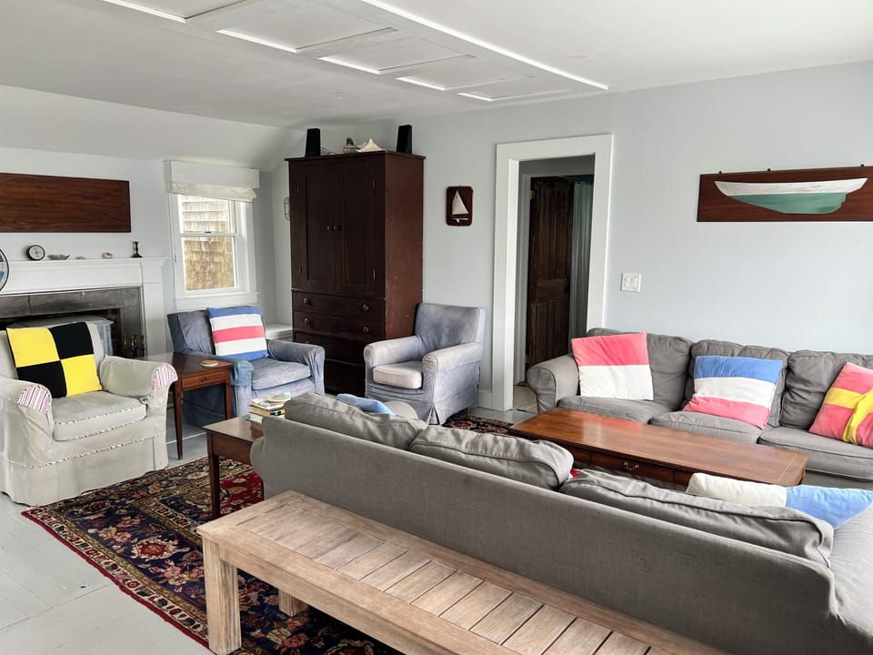 The living room.