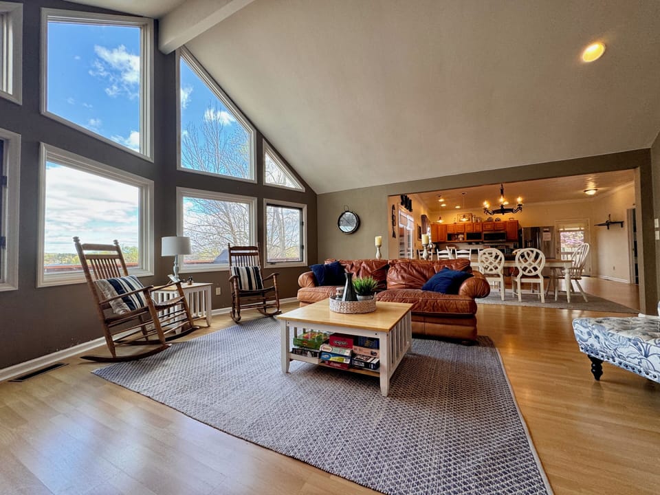Family room and dining area - open concept layout on the main floor.