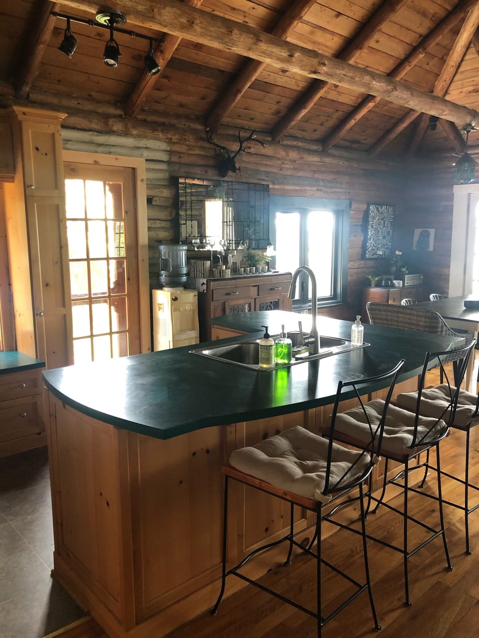 Kitchen island in Great Room (seats 3)