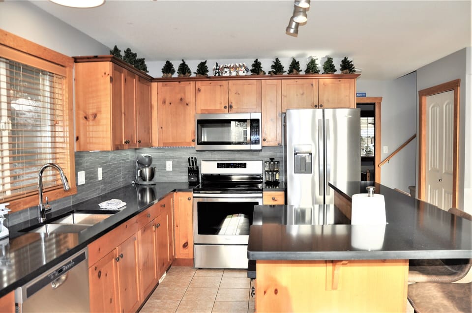 Quartz counters & stainless appliances including ice and water
