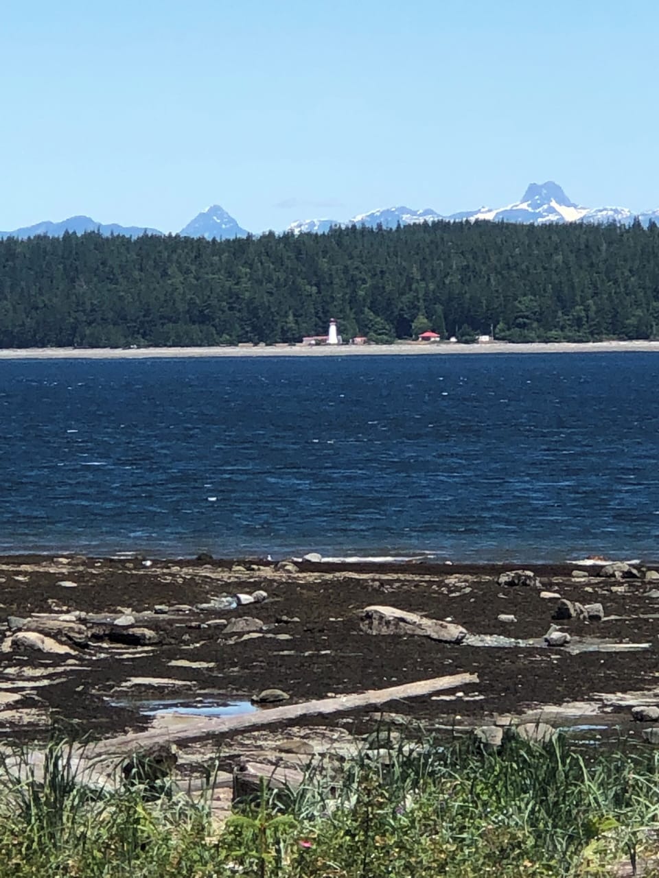 Look across to the lighthouse on Quadra Island