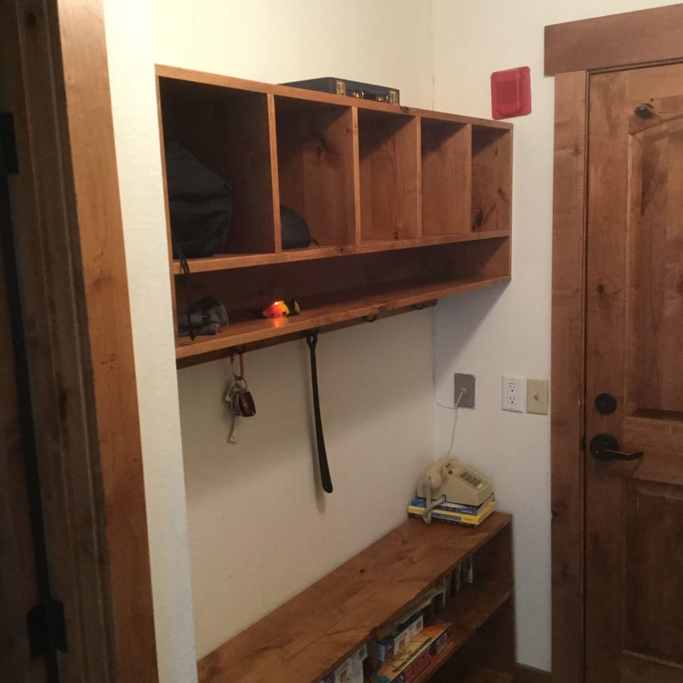 Front hall storage detail