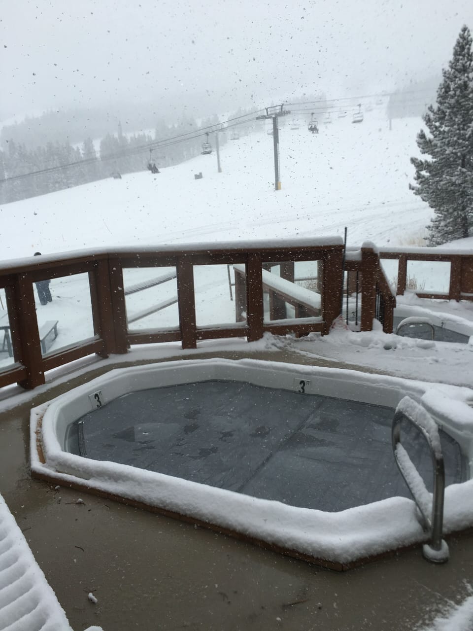 One of two overlooking the Peak 8 ski slopes