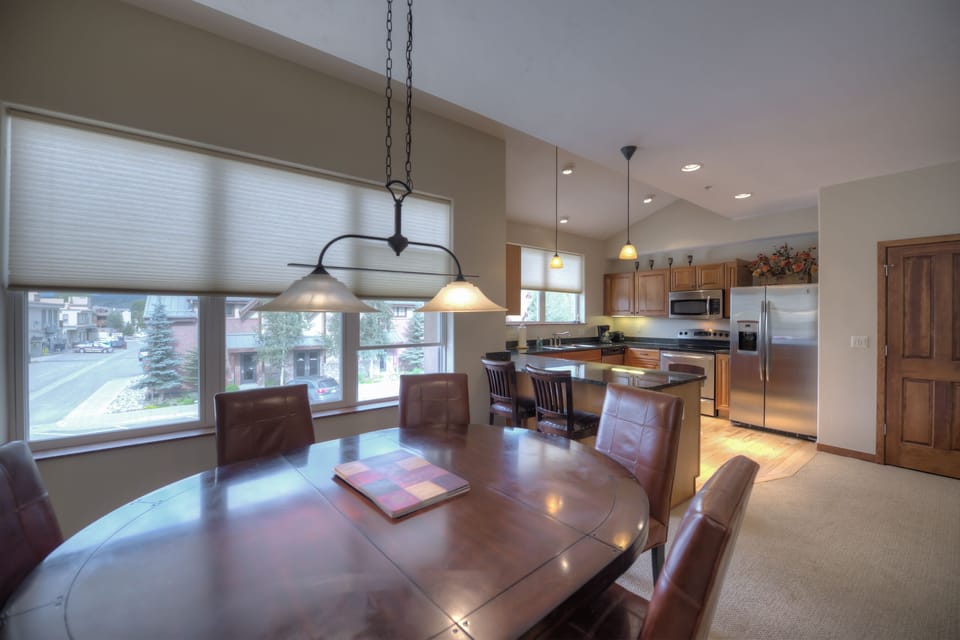 Dining area and kitchen