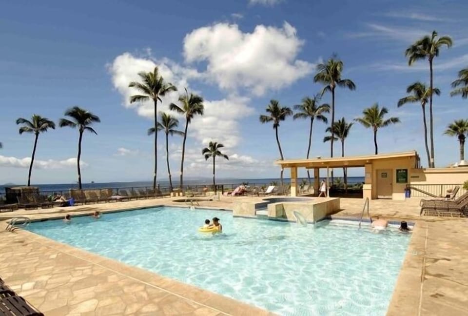 beach front pool and jacuzzi...
