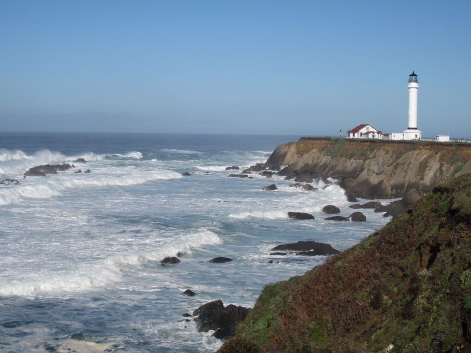 Point Arena lighthouse that shines in our windows. Visit!