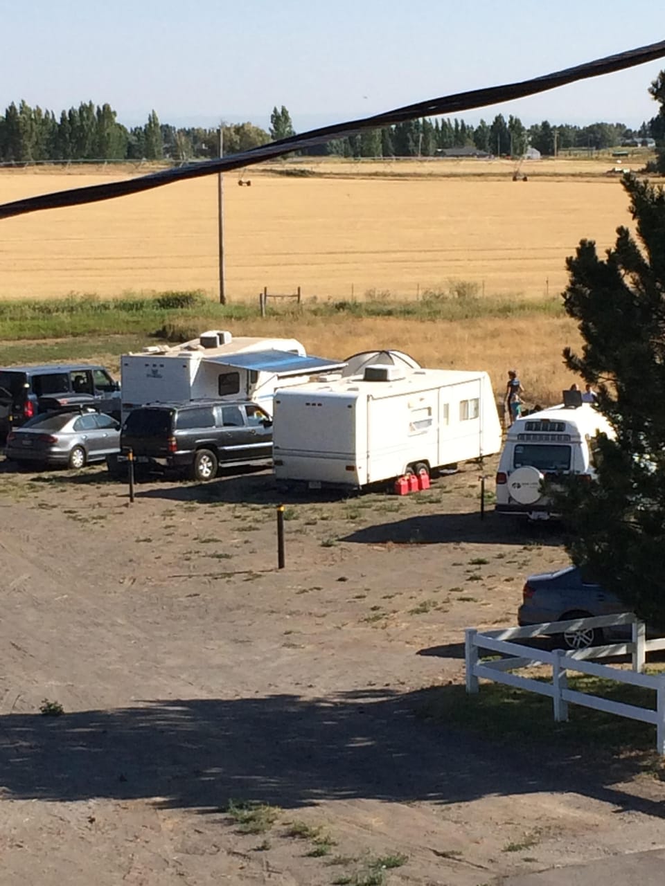 Three full-service RV slots (one 50 amp, two 30 amp) for group members with a RV