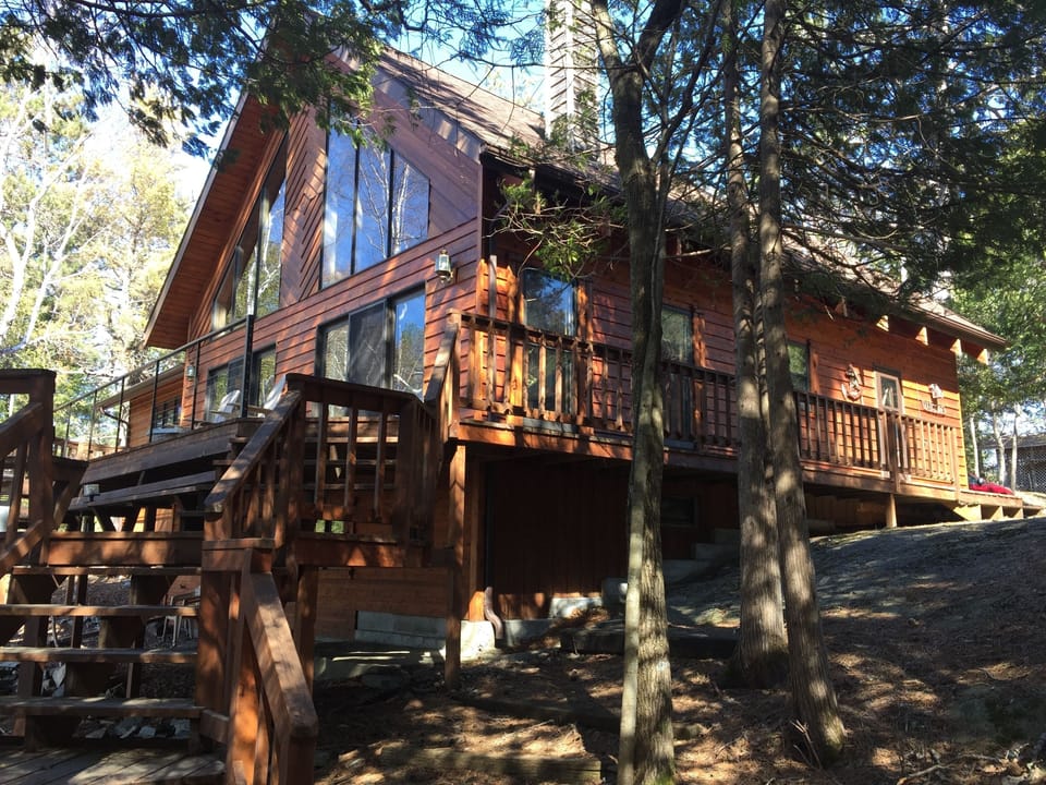 Side view of cabin from bottom of deck.