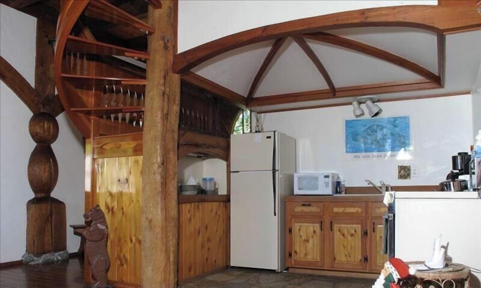 The gnomes' kitchen, convenient, efficient, and complete.