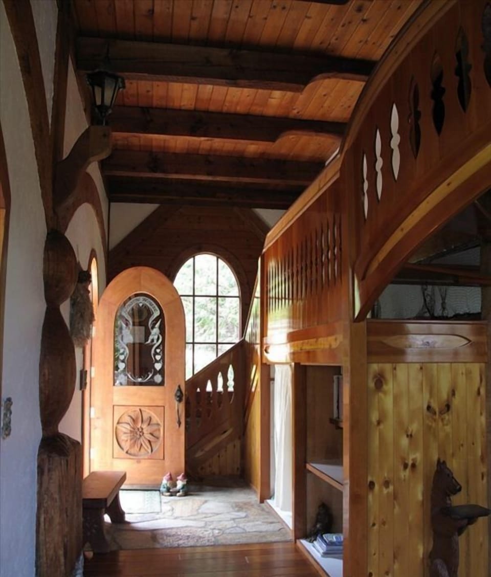 The Gnome House foyer. Come in relax and enjoy this famous chalet.