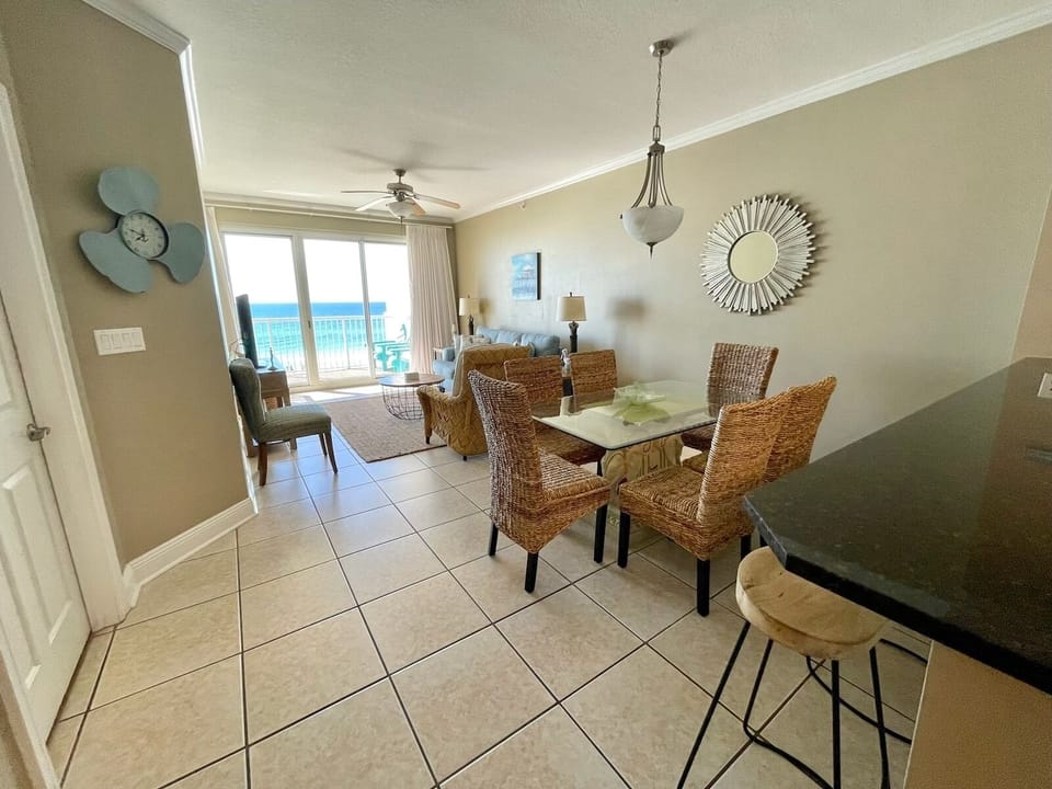 Beautiful living/dining area to watch TV, play games, or just enjoy the view!