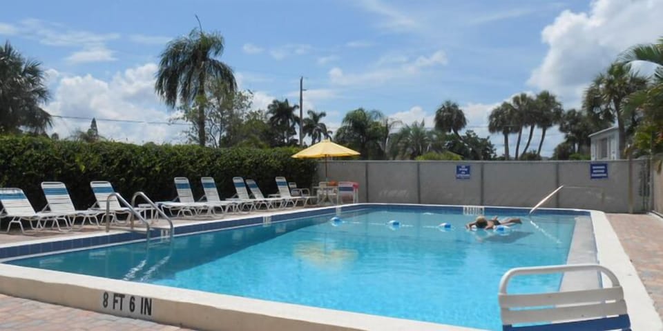 This gorgeous pool is heated year-round! Swim to your heart's delight!