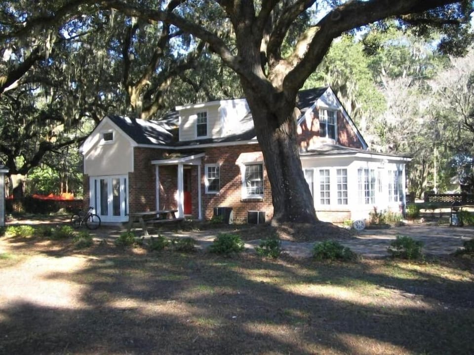 Rear of house with large patio
