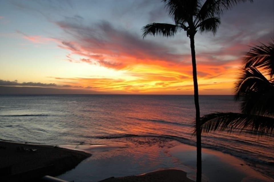 Beautiful sunset from our lanai