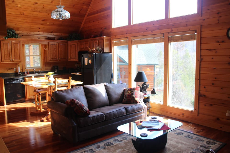 Wall of windows in Living Room