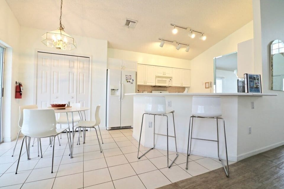 The kitchen area