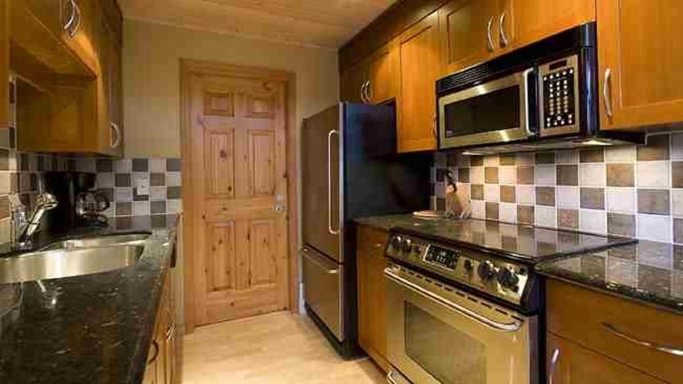 Kitchen  and owner storage lock off door