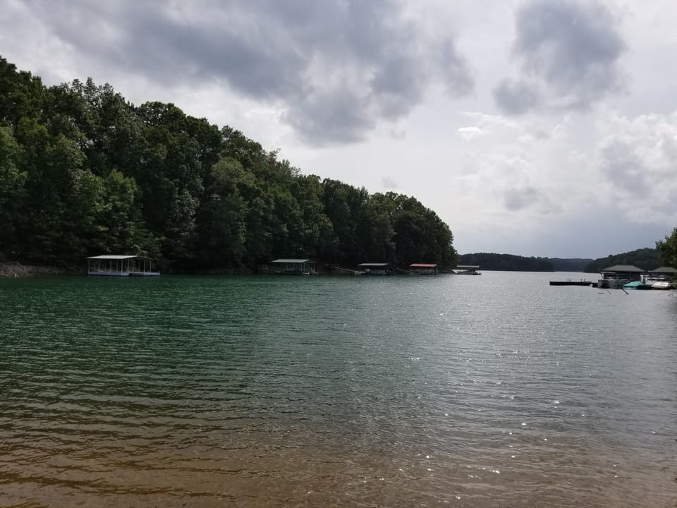 View looking out from the dock.
