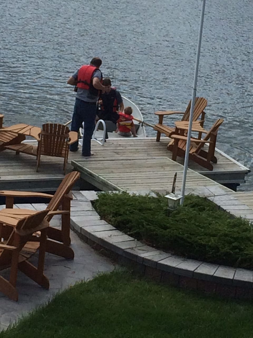 Fishing, boating in backyard
