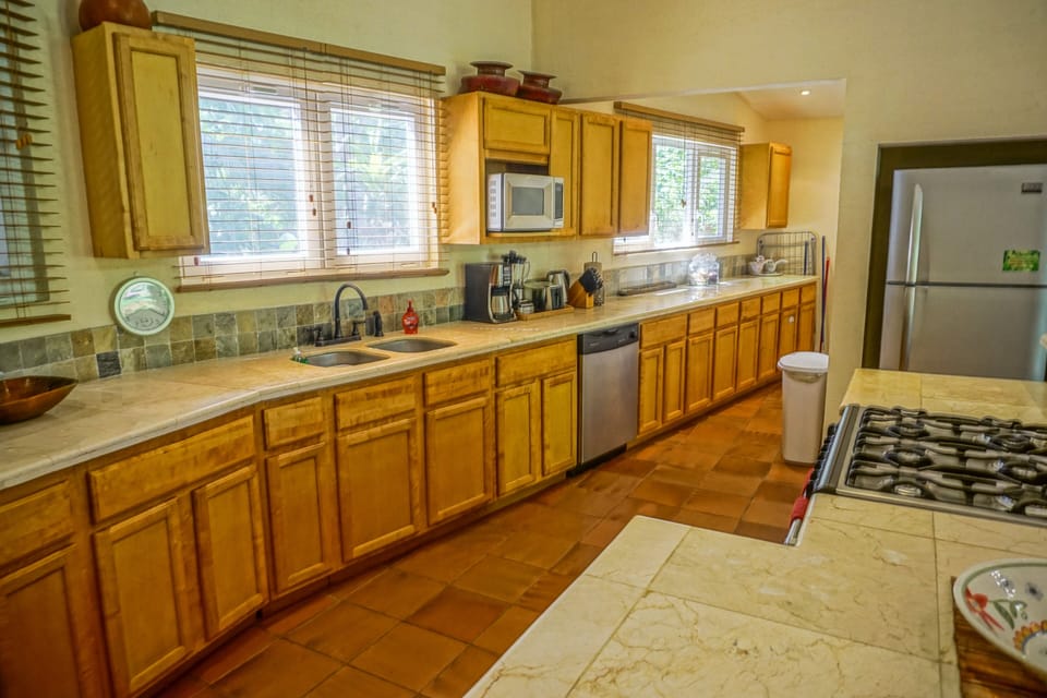 Kitchen towards laundry area