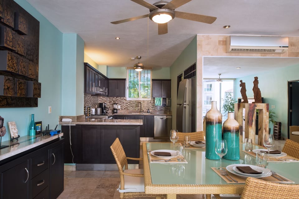 View into the kitchen.