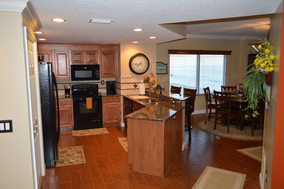 Full size kitchen with separate dining area