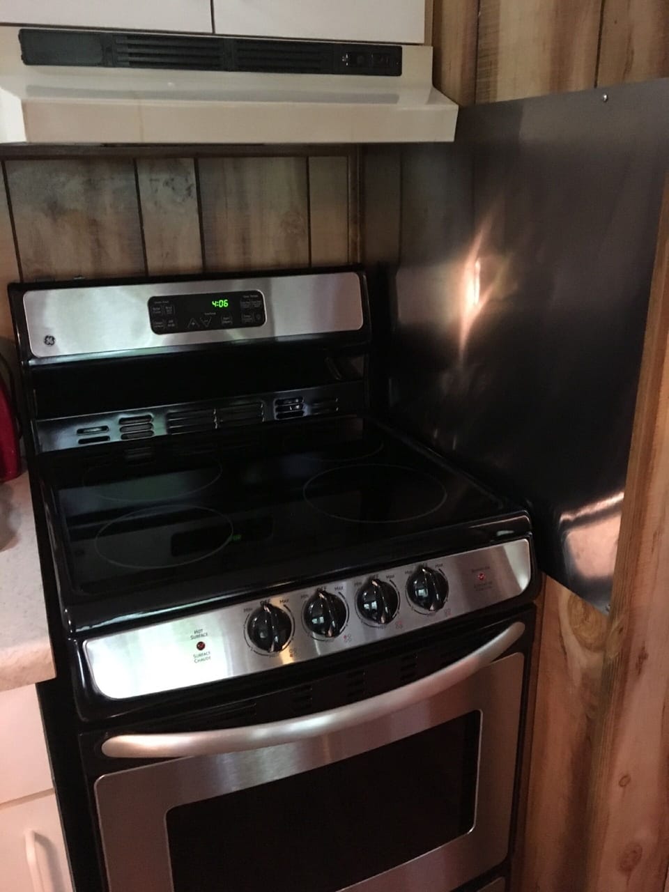 Glass top stove
