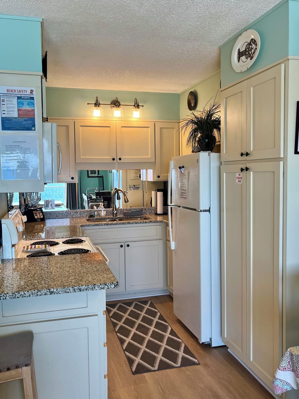 Dishwasher, stove, microwave, Frig, Keurig Coffee Pot, dishes, pots & pans
