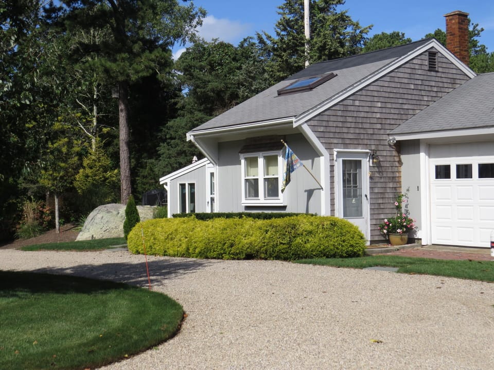 OutBack attached garage to store your bikes, circular driveway for boat trailors