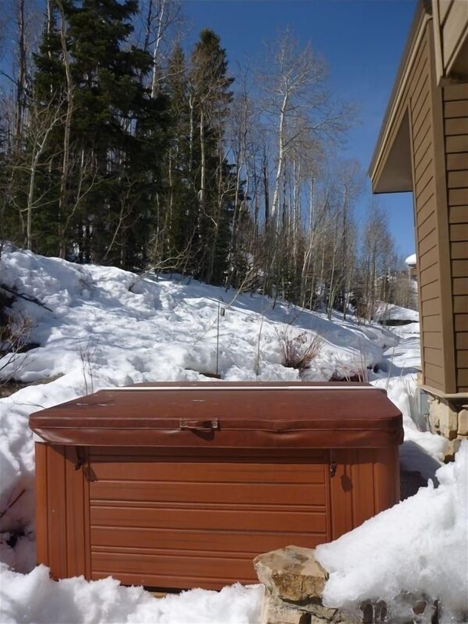 Private Hot tub with mountain and forest views