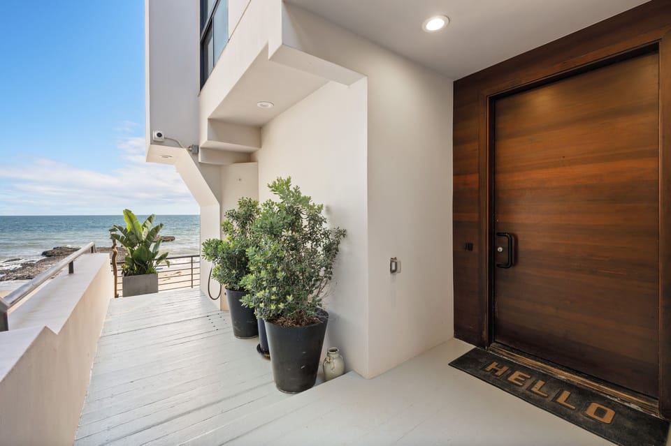 Front door entrance. Keypad entry. 