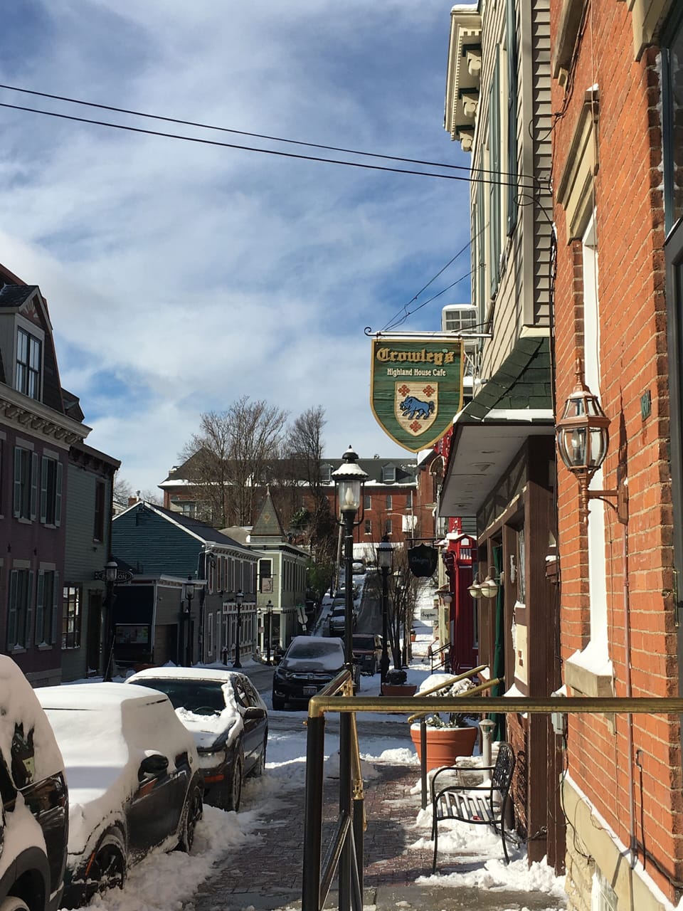 Pavilion St. establishments: Crowley’s bar, HiFi, LoFi, El Barril, & The Hilltop