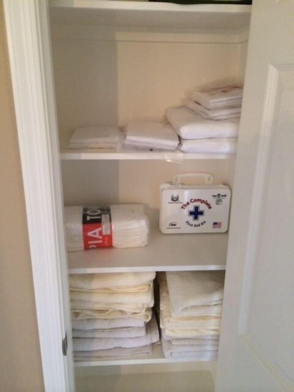 Linens, Towles, and First AidKit