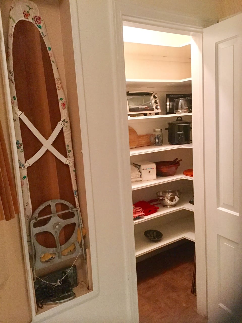 Large pantry, in addition to kitchen cupboard space.