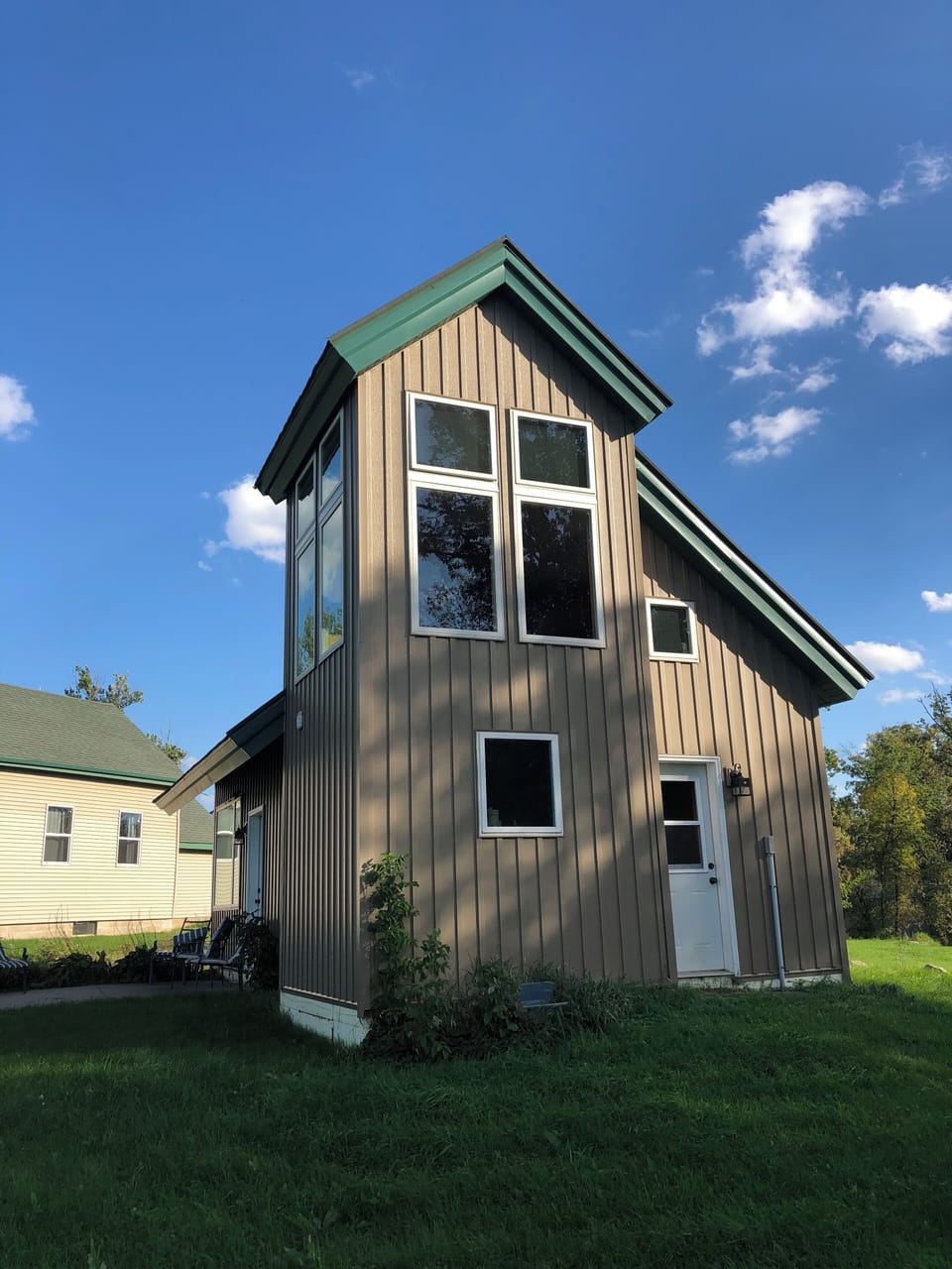 Windows in the tower and the loft bedroom