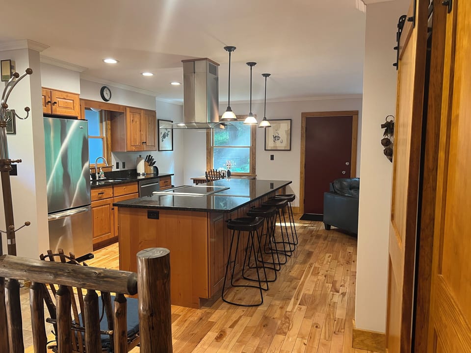 Kitchen with stainless appliances