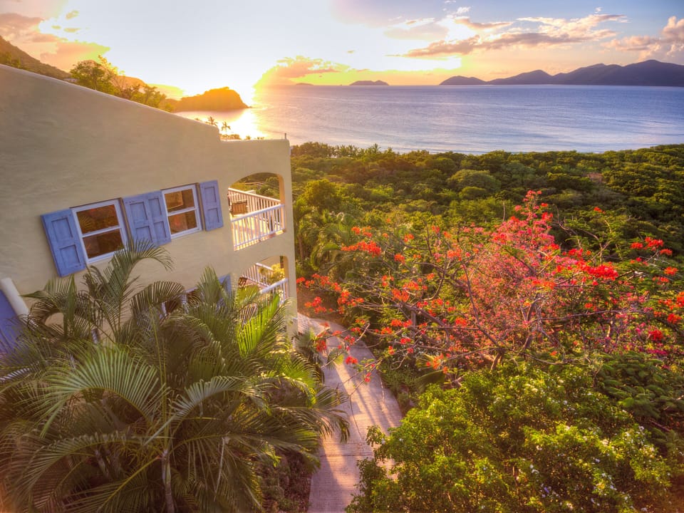Stunning sunsets can be viewed throughout the villa