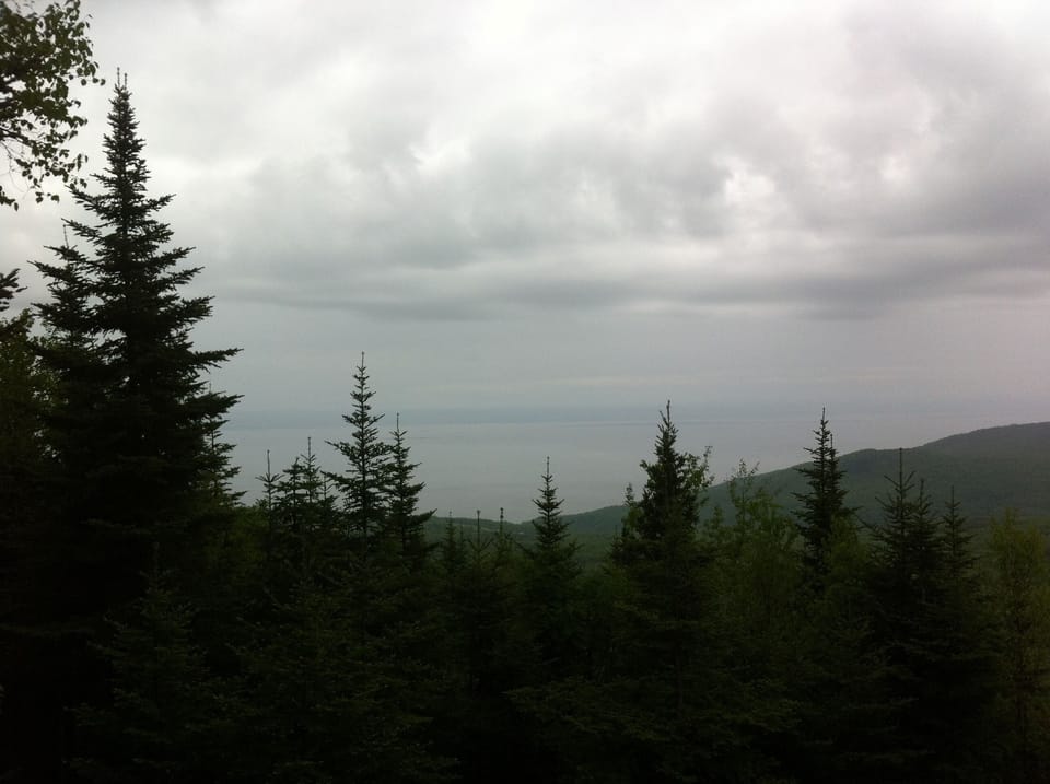 View from the top of the mountain in front of our cottage