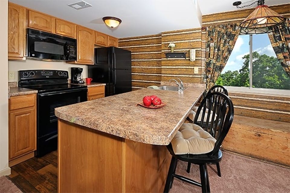 Full kitchen and views from every window